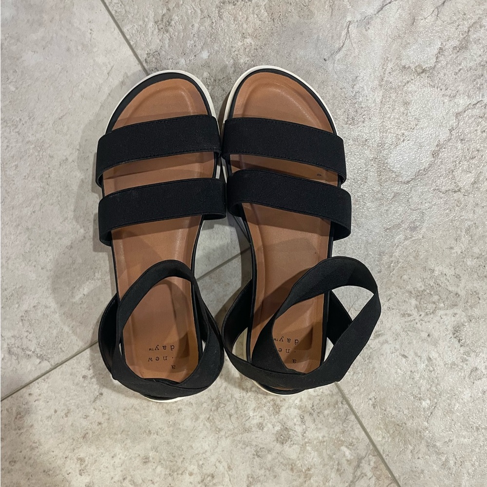 Black Sandals with strap